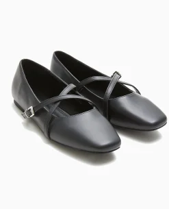 Ballerines Avec Brides Croisées - Noir