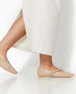 Ballerines Avec Brides Croisées - Taupe