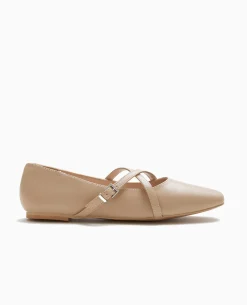 Ballerines Avec Brides Croisées - Taupe