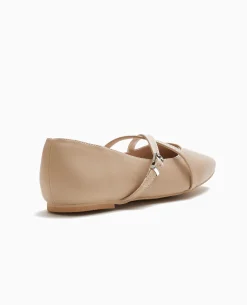 Ballerines Avec Brides Croisées - Taupe