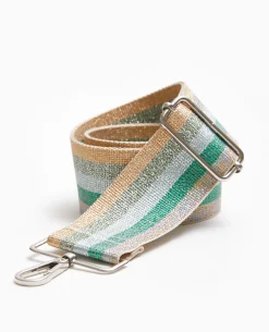Bandoulière Amovible Avec Fils Métallisés - Vert