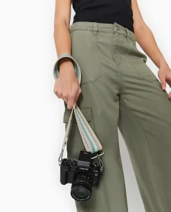 Bandoulière Amovible Avec Fils Métallisés - Vert