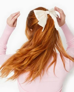 Barrette Avec Nœud - écru