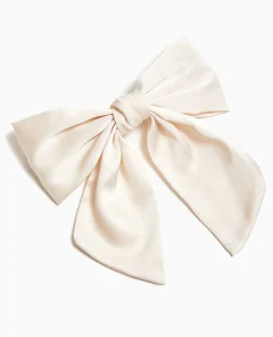Barrette Avec Nœud - écru