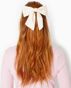 Barrette Avec Nœud - écru