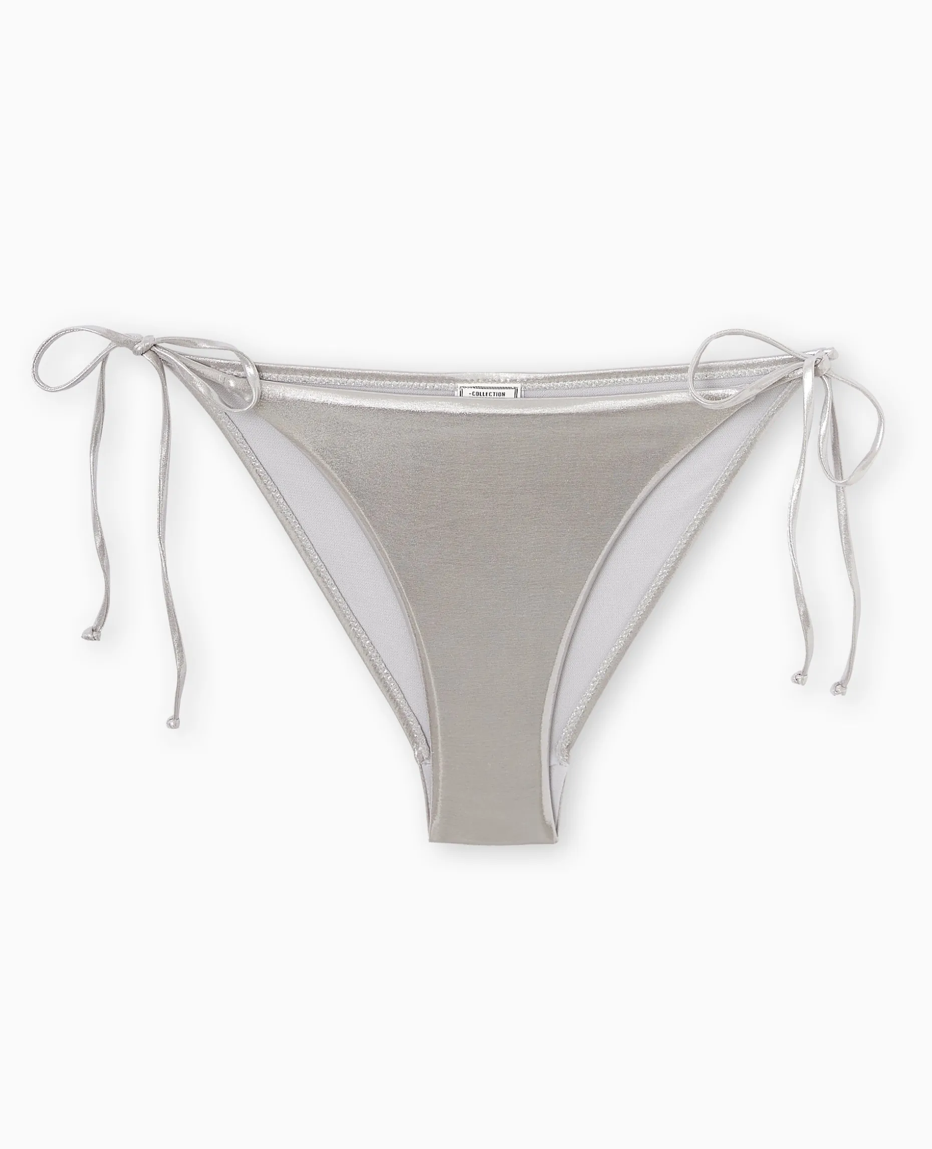 Bas De Maillot De Bain Culotte Avec Nouettes - Argenté