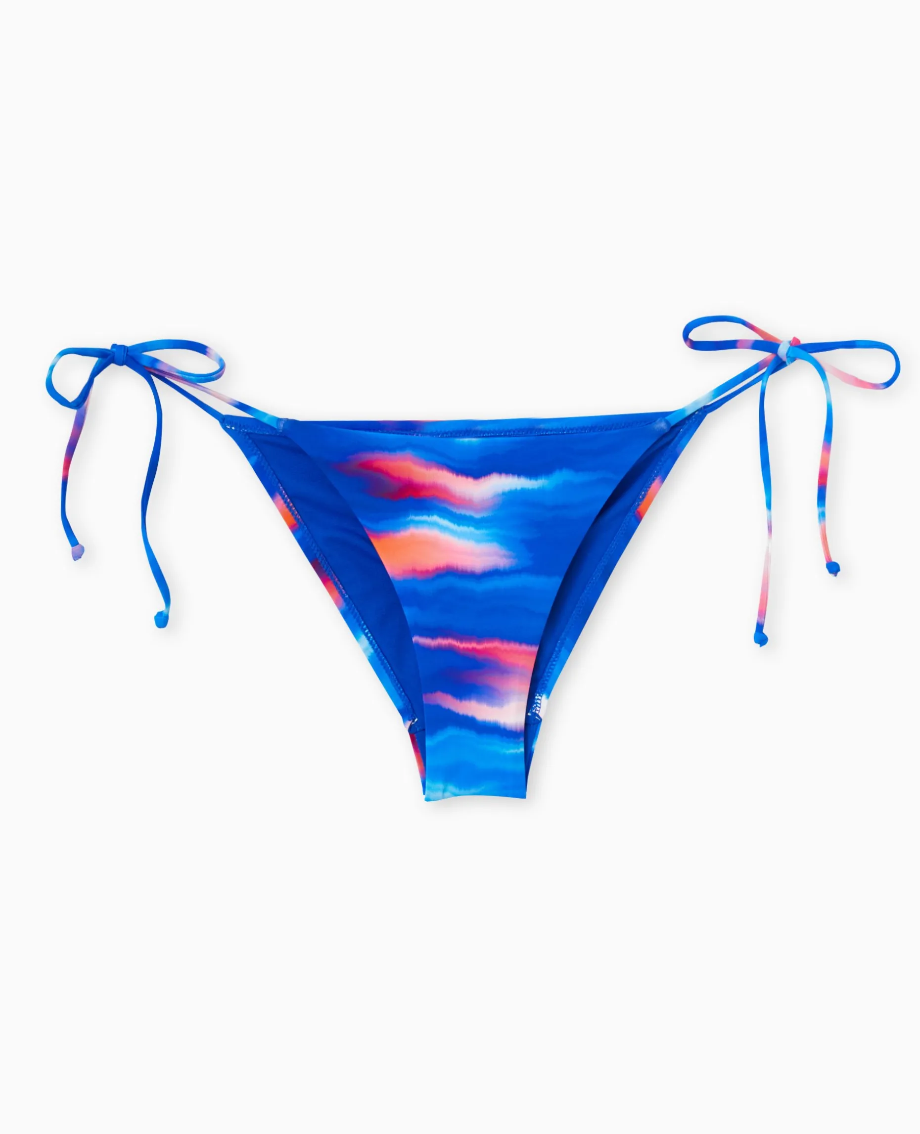 Bas De Maillot De Bain Culotte Avec Nouettes - Bleu électrique