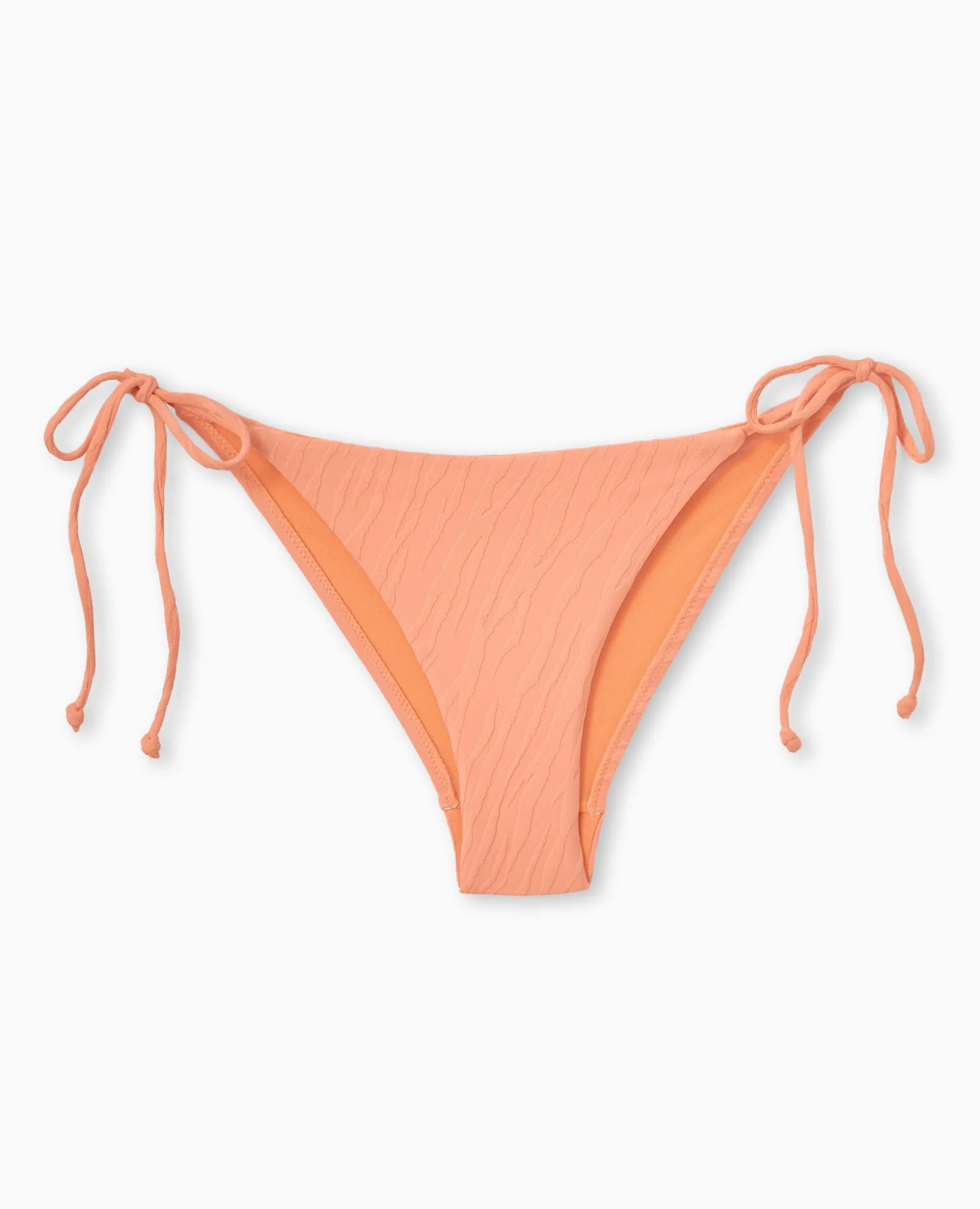 Bas De Maillot De Bain Culotte Avec Nouettes - Orange Fluo