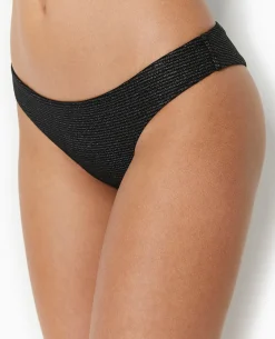 Bas De Maillot De Bain Tanga Avec Lurex - Noir