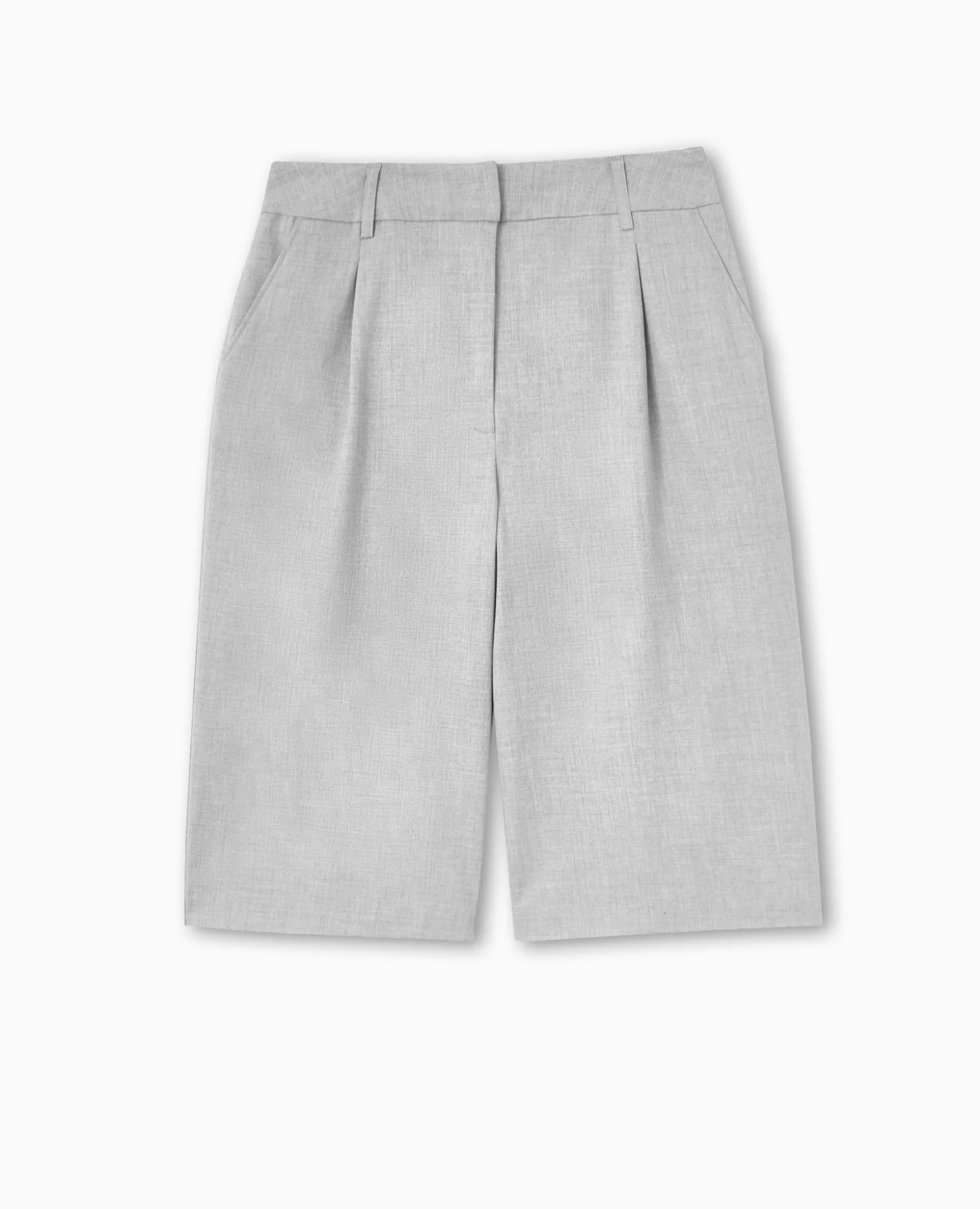 Bermuda City Long Et Large - Gris Clair