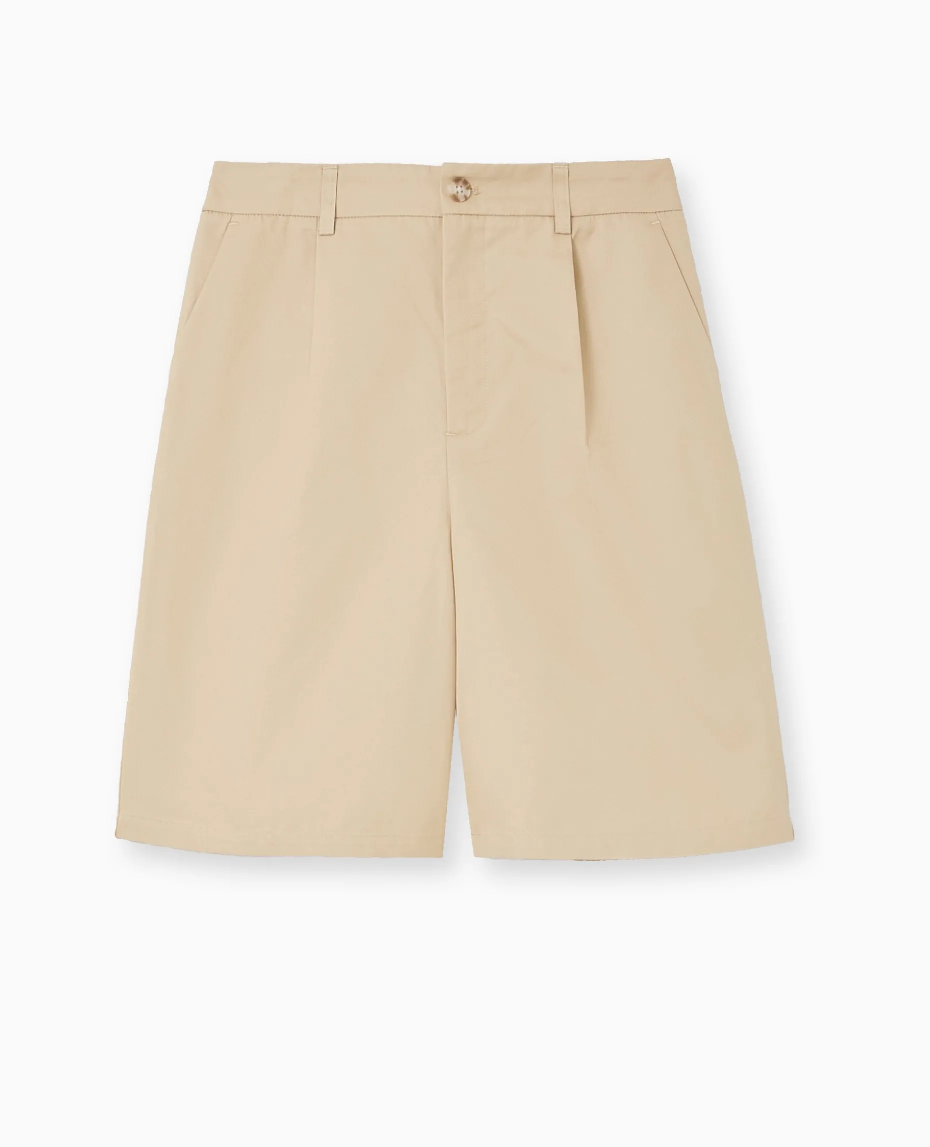 Bermuda Large En Toile - Beige