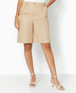 Bermuda Large En Toile - Beige