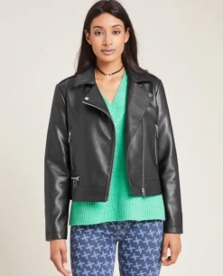 Blouson Biker Zippé - Noir