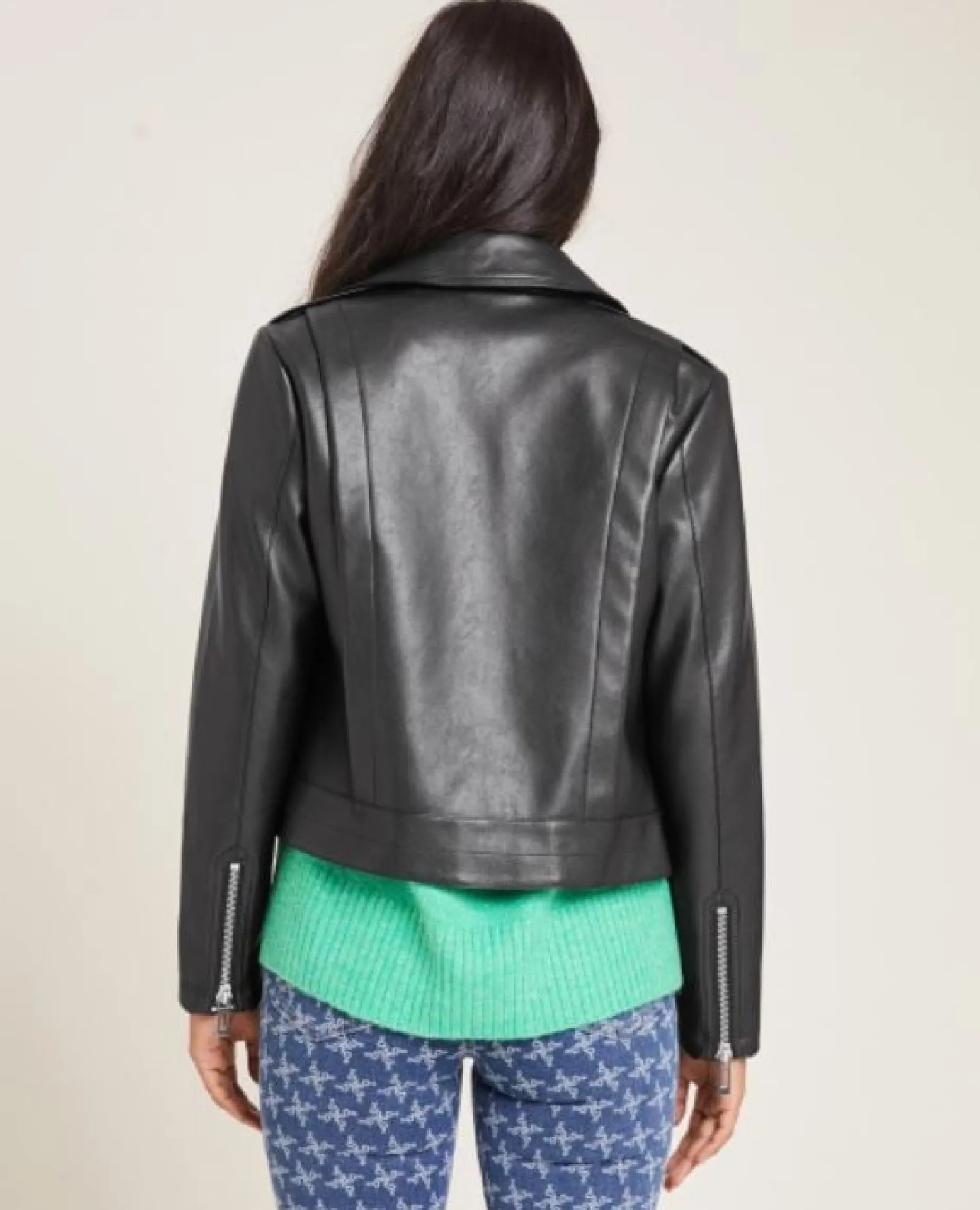 Blouson Biker Zippé - Noir