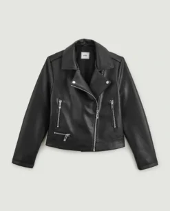 Blouson Biker Zippé - Noir
