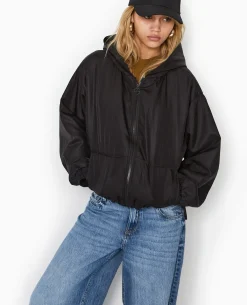 Blouson Léger Avec Capuche - Noir