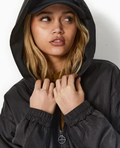 Blouson Léger Avec Capuche - Noir