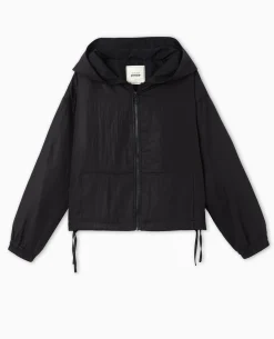 Blouson Léger Avec Capuche - Noir