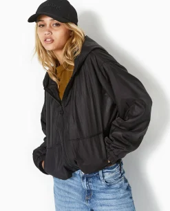 Blouson Léger Avec Capuche - Noir