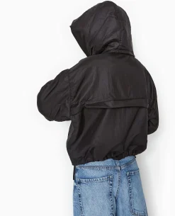 Blouson Léger Avec Capuche - Noir