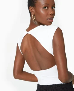 Body Dos Ouvert Avec Pan Torsadé Dos - Blanc