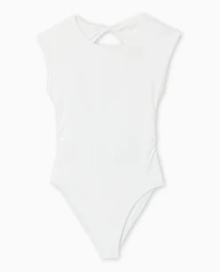 Body Dos Ouvert Avec Pan Torsadé Dos - Blanc