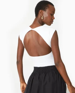 Body Dos Ouvert Avec Pan Torsadé Dos - Blanc