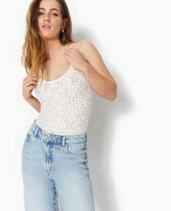 Body En Dentelle Stretch - Blanc