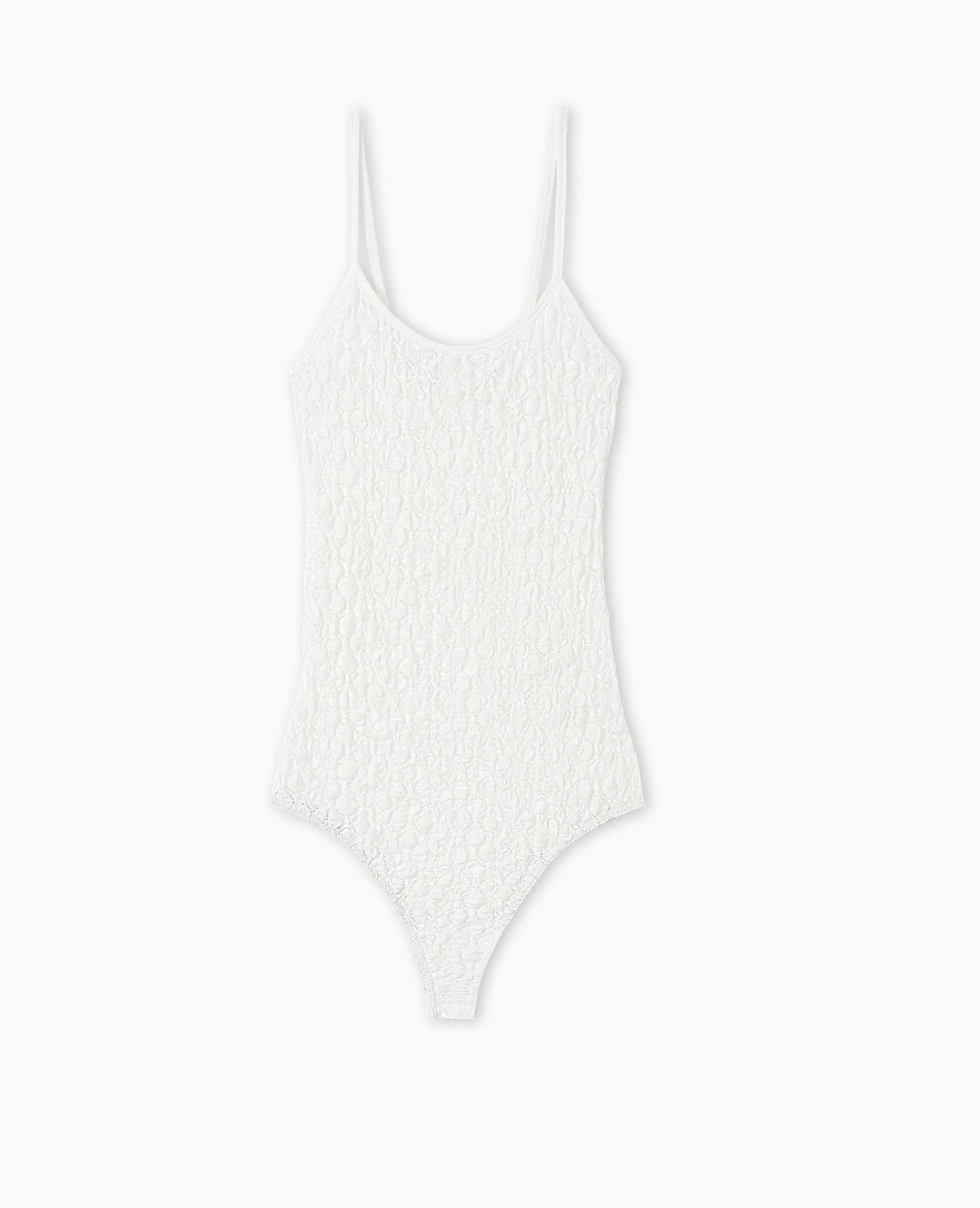 Body En Dentelle Stretch - Blanc