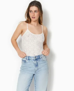 Body En Dentelle Stretch - Blanc