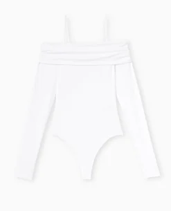 Body Manches Longues Encolure Bardot - Blanc