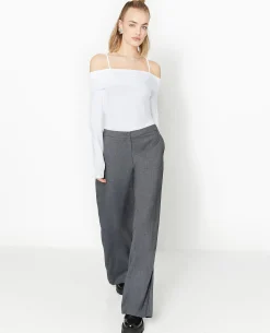 Body Manches Longues Encolure Bardot - Blanc