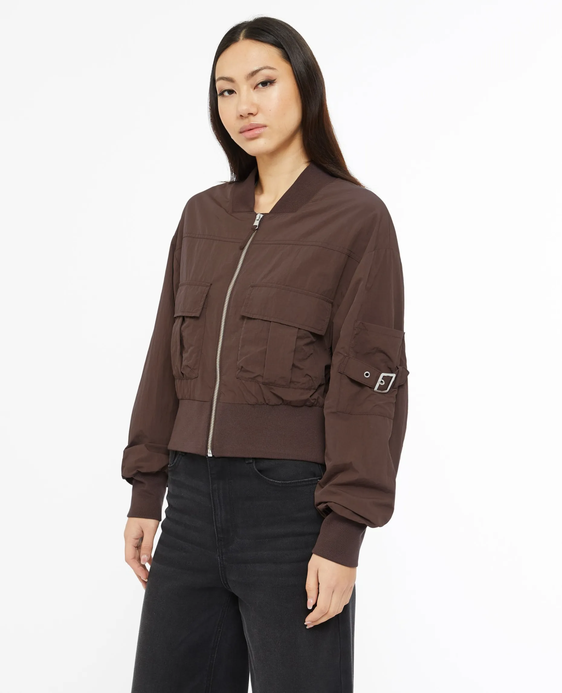 Bomber En Toile Parachute - Marron