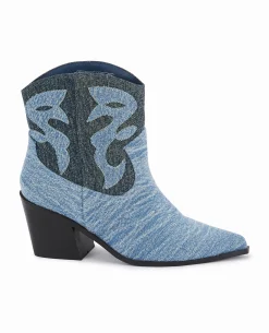Boots Santiags En Jean - Bleu