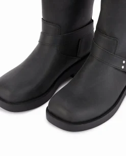 Bottes Esprit Motard Avec Brides Et Boucles - Gris