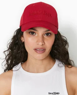 Casquette Avec Broderie Devant - Rouge