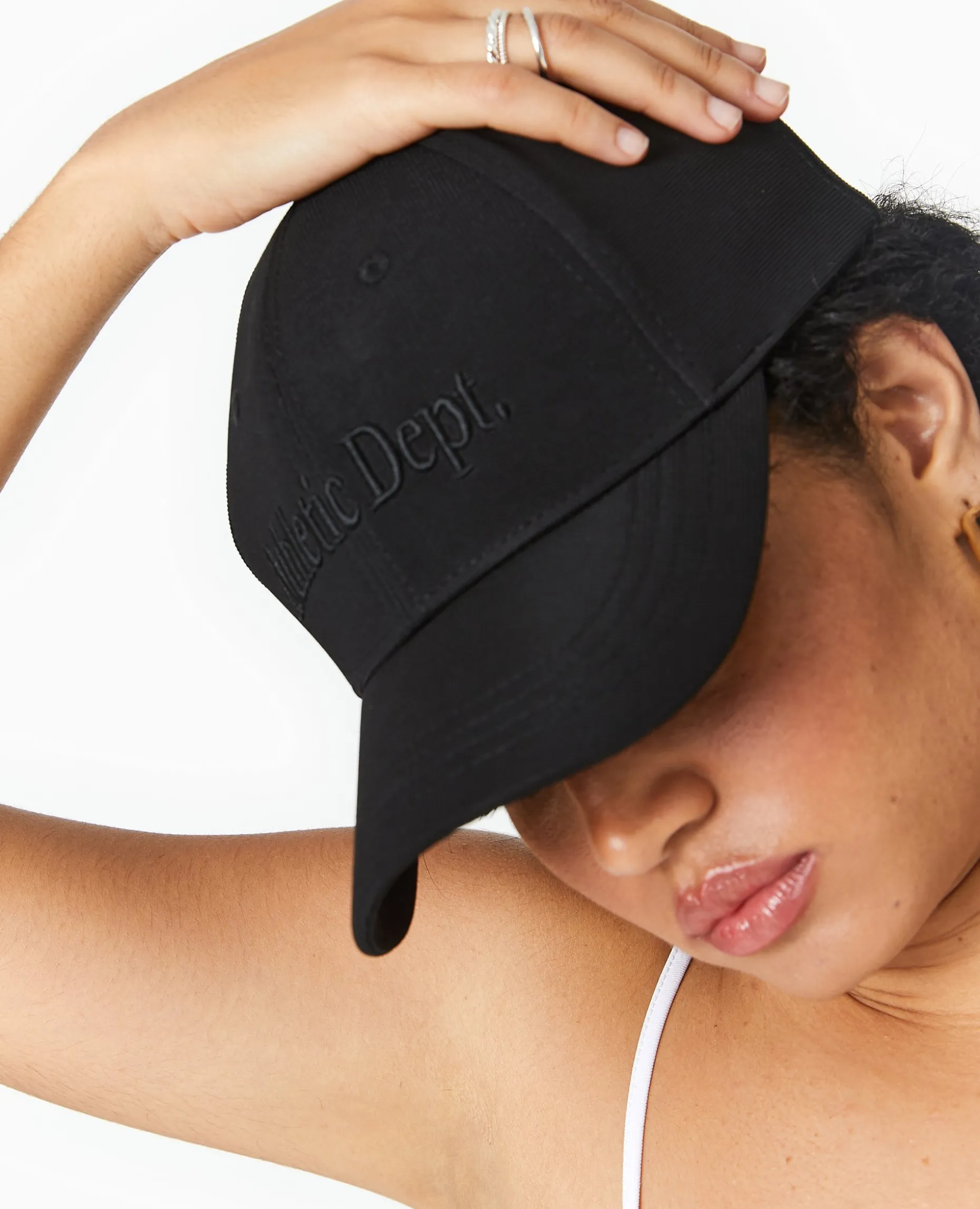 Casquette Avec Broderie Devant - Noir
