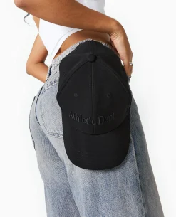 Casquette Avec Broderie Devant - Noir