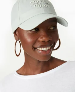 Casquette Avec Broderie Relief - Gris Clair