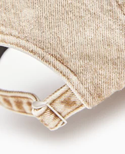 Casquette En Jean Délavé - Marron
