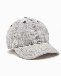 Casquette En Jean Délavé - Noir