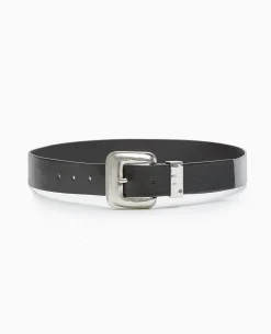 Ceinture Avec Boucle Carrée - Noir