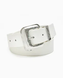 Ceinture Avec Boucle Carrée - Blanc