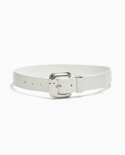 Ceinture Avec Boucle Carrée - Blanc