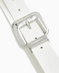 Ceinture Avec Boucle Carrée - Blanc