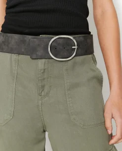 Ceinture Avec Boucle Ovale - Noir