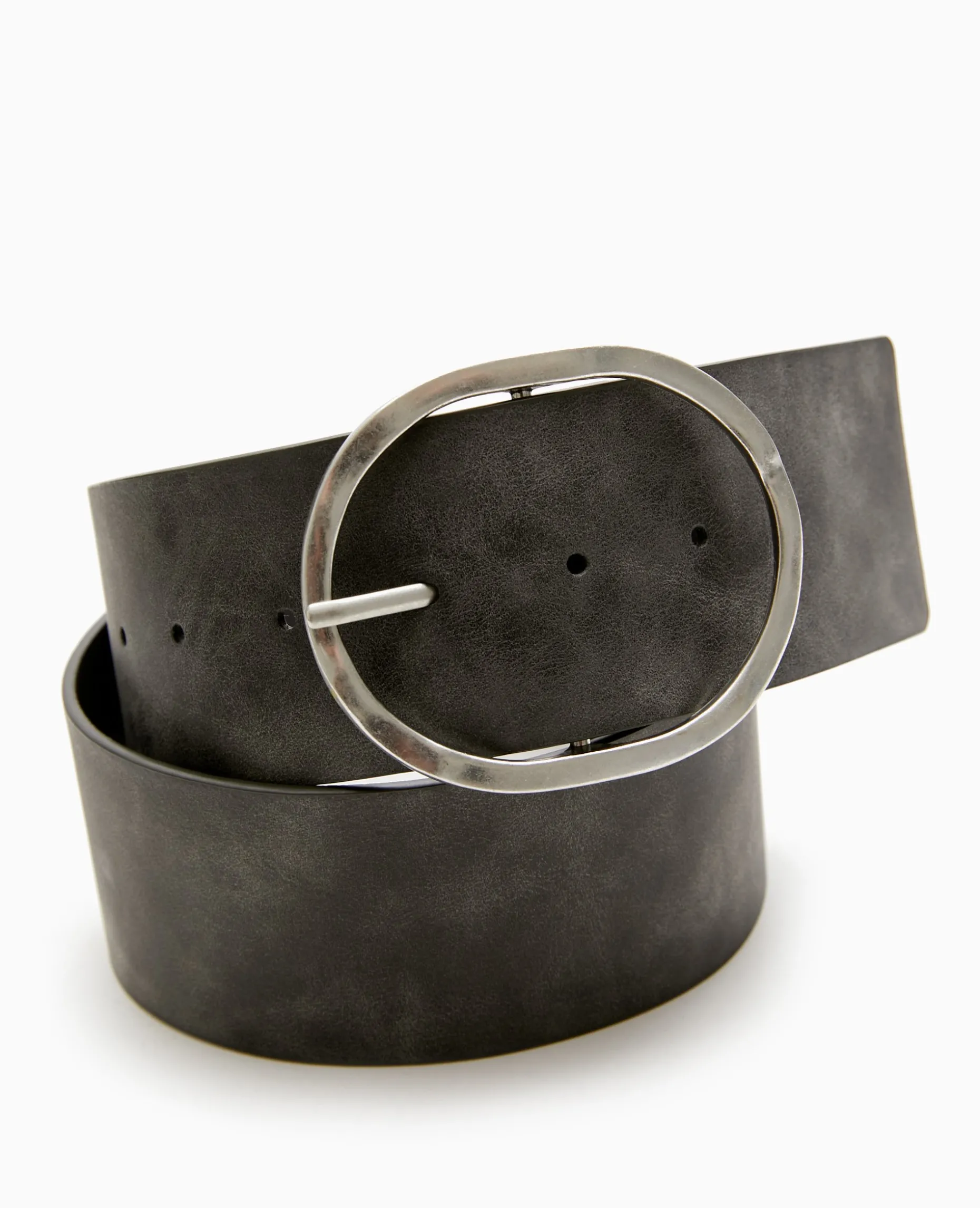 Ceinture Avec Boucle Ovale - Noir