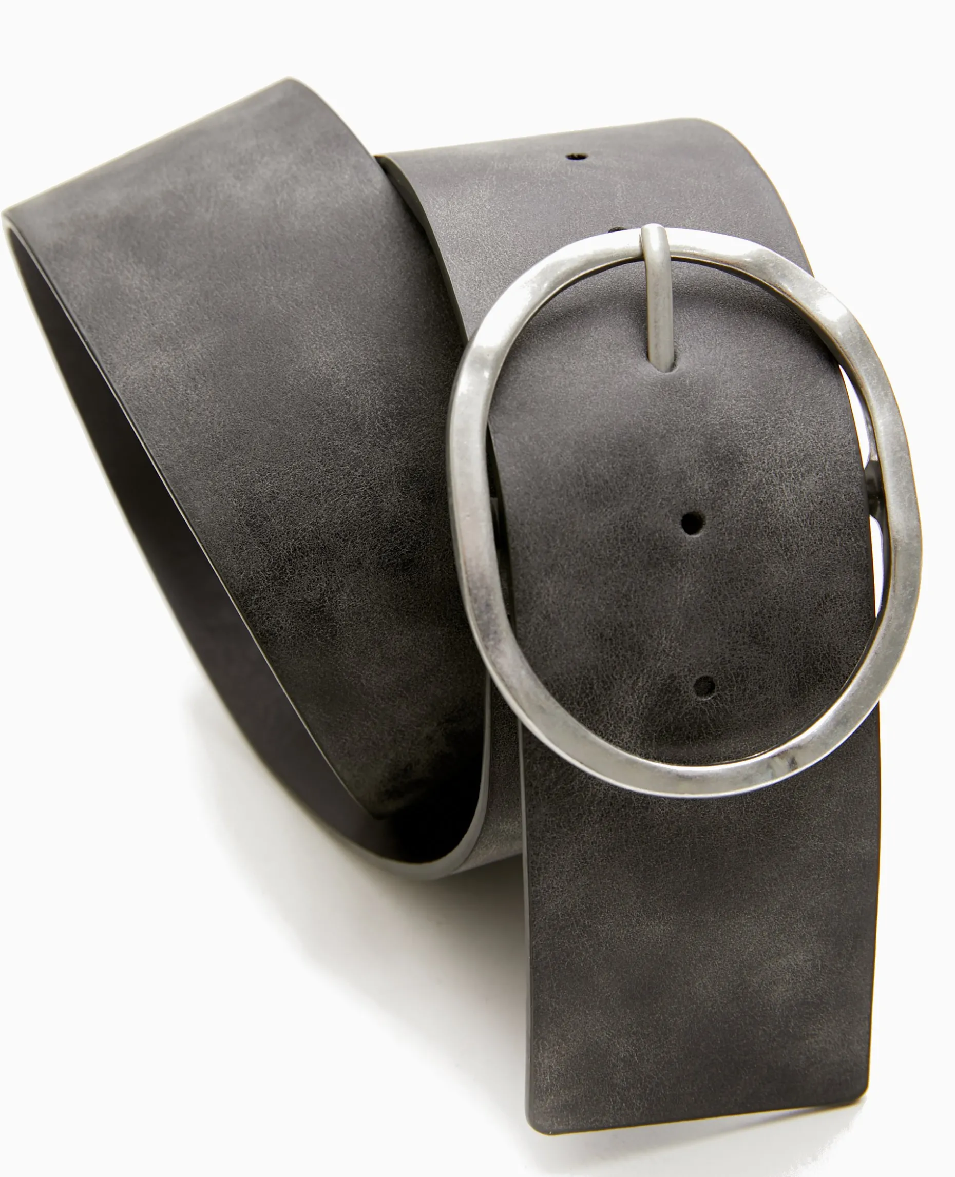 Ceinture Avec Boucle Ovale - Noir