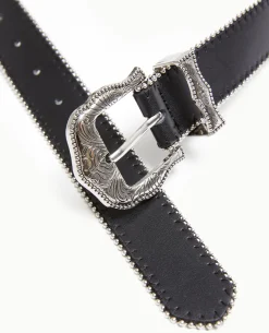 Ceinture Avec Boucle Western - Noir