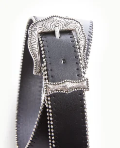Ceinture Avec Boucle Western - Noir